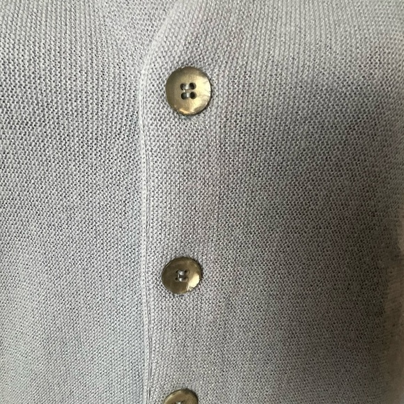 Heather Soft Blue Cardigan Lord Jeff 100% Orlon Sweater – 1960s-1970s - Picture 10 of 15